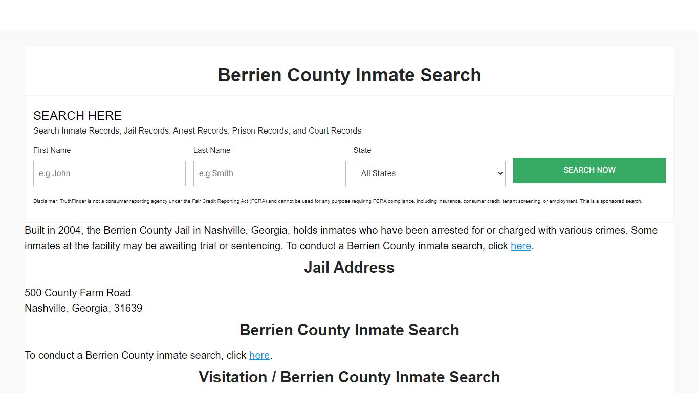 Berrien County Inmate Search