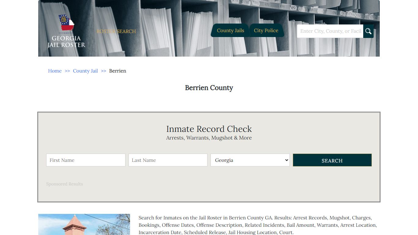 Berrien County | Georgia Jail Inmate Search